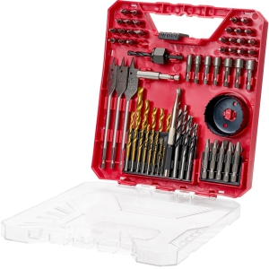 VEVOR 70 Pieces Drill and Driver Bit Set,Screwdriver Bit Set Suitable for Wood Metal Cement Drilling and Screw Driving,Drill Bit Sets Combo Kit Assorted in Organized Carrying Case