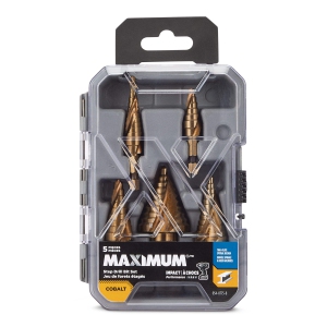 MAXIMUM Cobalt Step Drill Bit Set, 5-pc Open box