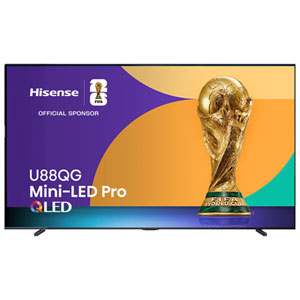 Hisense 55" U88QG Series 4K UHD Dolby Vision HDR Mini-LED QLED Pro 165Hz Google TV Smart TV (55U88QG) - 2025 - Great for Movies & Gaming