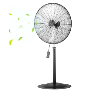 VEVOR 30 Inch Industrial Pedestal Fan, 85-Degree Oscillating Fan, Height Adjustable Standing Fans with 3 Adjustable Speeds, High Power Floor Fans for Bedroom, Living Room, Home