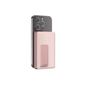 MyCharge Maglock Wireless Magnetic Powerbank for Magsafe Case with 1.8X Built-in USB-C Port & Viewing Stand | Color: Pink