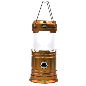 Camping light solar lantern multifunctional camping light tent light work light outdoor stretch lantern - gold