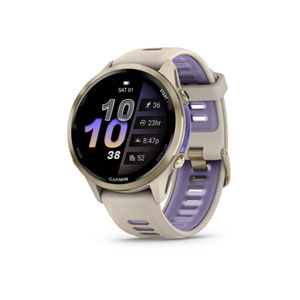 Garmin Forerunner 970 AMOLED 47mm Bluetooth GPS Running Smartwatch - French Grey/Translucent Indigo