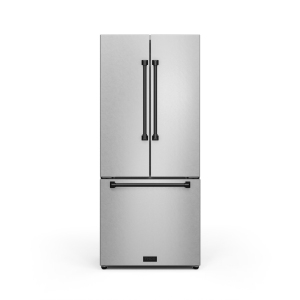 Gordon Ramsay by THOR Kitchen 30 Inch 17.7 cu ft French Door Counter Depth Refrigerator with Ice Maker in Stainless Steel/Black