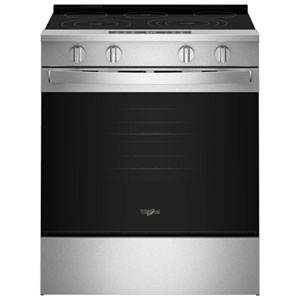 Whirlpool 30" 5.3 Cu Ft Fan Convection Slide-In Electric Air Fry Range (YWSES5030SZ) -Fingerprint Resistant Stainless
