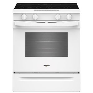 Whirlpool 30" 5.3 Cu. Ft. Fan Convection 5-Element Slide-In Electric Air Fry Range (YWSES5030SW) - White