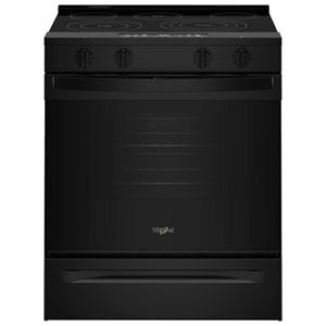Whirlpool 30" 5.3 Cu. Ft. Fan Convection 5-Element Slide-In Electric Air Fry Range (YWSES5030SB) - Black