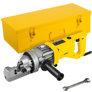 VEVOR 900W Electric Rebar Cutter, Portable Electric Hydraulic Rebar Cutter, Cutting up to 5/8 Inch #5 4-16mm Rebar within 3 Seconds, 110V, with Easy to Carry Stainless Box