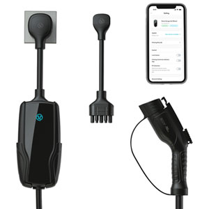 Pion Power Flex-AC Elite 32A Level 2 Portable Smart Electric Vehicle (EV) Charger - Black