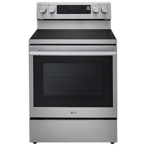 LG 30" 6.3 Cu. Ft. Smart Probake True Convection Freestanding Electric Range with Air Fry & InstaView (LREN6325XE) - Stainless Steel