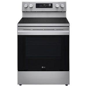 LG 30" 6.3 Cu. Ft. Smart Probake True Convection Freestanding Electric Range with Air Fry (LREN6323YE) - Stainless