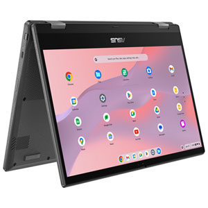 ASUS CM14 Flip 14" Touchscreen Chromebook 2-in-1 - MediaTek Kompanio 520 - 8GB LPDDR4X - 128GB eMMC - ChromeOS - Gravity Grey - Includes 3 month of Google AI Pro