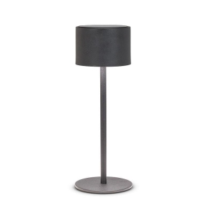 Abbott Classic Solar LED Table Lamp, Solar & USB Rechargeable Light, Dimmable with 3 Brightness Levels – Outdoor-friendly for Patio or Garden, 12", Black