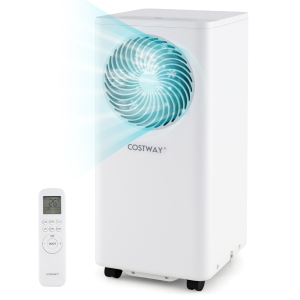 Costway 3-in-1 Portable Air Conditioner - 8200 BTU (350 sq ft Coverage) - Window Kit, Remote - White