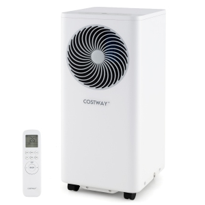 Costway 3-in-1 Portable Air Conditioner - 8200 BTU (350 sq ft Coverage) - 50dB, Window Kit, Remote - White