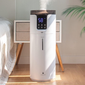 Lacidoll Humidifier large room 16L- Whole house Humidifier for Home 1500 sq.ft. Ultrasonic Cool Mist Humidifiers for Bedroom with Extension Tube & Aroma Box & Night light, White
