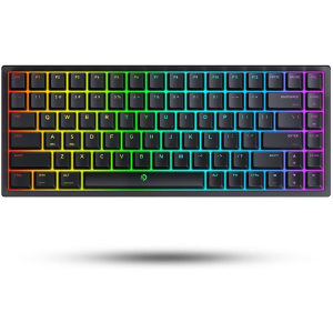 Drevo Gramr V2 TE 84 Key RGB Backlight Mechanical Gaming Keyboard Blue Switch TKL 75% USB Wired Keyboard-Black