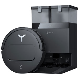 Ecovacs Deebot T50 Omni Robot Vacuum & Mop for Multi-Surface with Auto-Emptying Dock, Hot Water Mop Wash, 15,000Pa Suction - Black