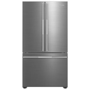Smeg 36" 20.5 Cu. Ft. French Door Refrigerator with Water & Ice Dispenser (FD36UXIW) - Stainless Steel