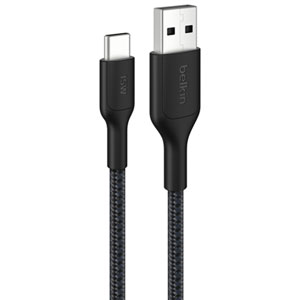 Belkin BoostCharge Pro 3m (10 ft.) Braided USB-A/USB-C Cable - Black