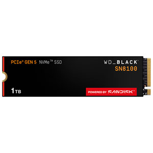 WD_Black SN8100 Gen5 1TB NVMe PCI-e Internal Solid State Drive (WDBCMT0010BNC-WRSN)