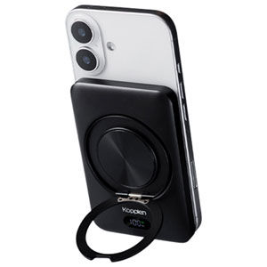 Kopplen 5000 mAh USB-C Power Bank with 15W Wireless Charger & Stand - Black