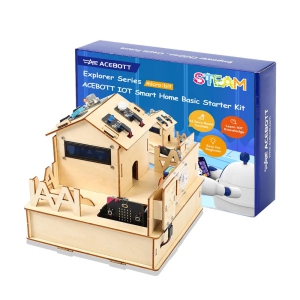 ACEBOTT Smart Home IoT Starter Kit - Arduino & ACECode Scratch - Includes Micro:Bit Board, STEM DIY Programming Kit for Kids 8+ | QE005