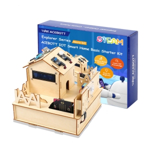 ACEBOTT Smart Home IoT Starter Kit - Arduino & ACECode Scratch STEM DIY Programming Kit for Kids 8+ (No Micro:Bit Board Included) | QE006