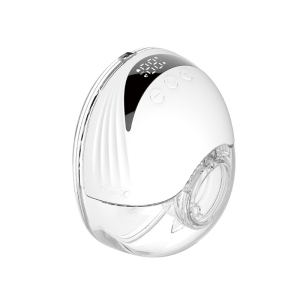 Pompe à sein portable sans mains Pompe à poitrine électrique confortable Collecteur de lait léger avec LED Affichage 4 Modes et 12 Niveaux - Blanc (une pièce) 180ml