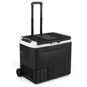 Costway 12 Volt Car Refrigerator with -4℉~68℉ Adjustable Range Divider for Camping 23/32/42 QT