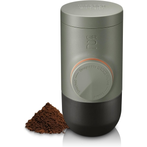 WACACO Minipresso GR2 Espresso Machine Compatible Ground Coffee, Portable Coffee Maker 18 Bar Manually Operated, Espresso Maker On The Go,Ultra-Small For Travel Camping Fishing