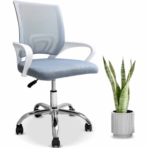 MotionGrey MC1 Ergonomic Breathable Mesh High Office Chair - Comfortable Computer Task Desk Chairs for Home Gaming and Executive Commercial Office - White