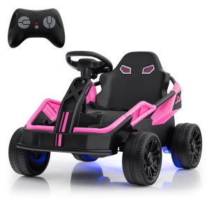 Costway Ride on Car for Big Kids 12V Battery Powered Electric UTV with Remote Control Red/Pink/Green