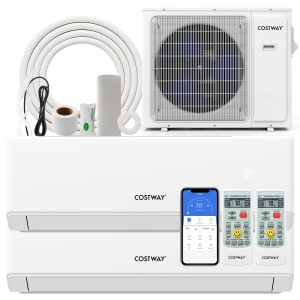 Costway 3-in-1 Mini-Split Air Conditioner - 36000 BTU (2000 sq ft Coverage) - Heat, Remote - White