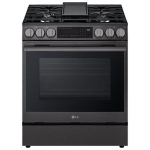 LG 30" 6.3 Cu. Ft. True Convection 5-Burner Slide-In Gas Range (LSGL6335Z) - Black Stainless Steel
