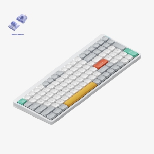 NuPhy Air96 V2 RGB Low Profile Hotswap Wireless Mechanical Gaming Keyboard – 96% Layout (100 Keys), Wisteria Switches – Compatible with Windows,iOS,macOS and more, Iconic White
