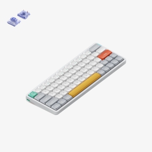 NuPhy Air60 V2 RGB Low Profile Hotswap Wireless Mechanical Gaming Keyboard – 60% Layout (64 Keys), Wisteria Switches – Compatible with Windows,iOS,macOS and more, Iconic White
