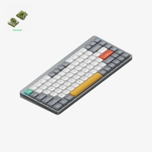 NuPhy Air75 V2 RGB Low Profile Hotswap Wireless Mechanical Gaming Keyboard – 75% Layout (84 Keys), Moss Switches – Compatible with Windows,iOS,macOS and more, Lunar Grey