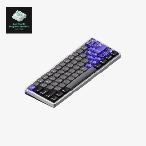 NuPhy Air60 HE RGB Low Profile Hotswap Wired Mechanical Gaming Keyboard – 60% Layout (61 Keys) , Magnetic Jade PRO Switches – Compatible with Windows,iOS,macOS and more, Silver