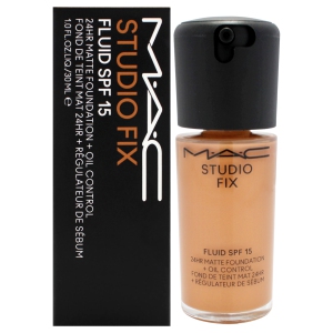 Studio Fix Fluid SPF 15 24Hr Matte Foundation Plus Oil Control - NW40 Toasted Beige with Rosy Undertones by MAC for Women - 1 oz Foundation