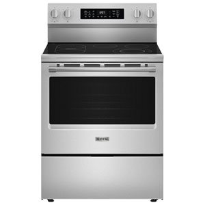 Maytag 30" 5.3 Cu. Ft. Freestanding Smooth Top Electric Range (YMFES7030SZ) - Fingerprint Resistant Stainless Steel
