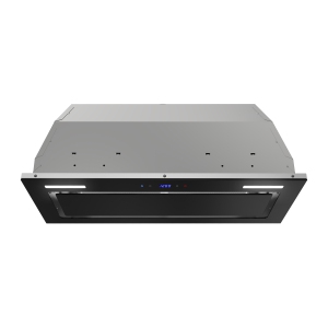 Streamline 28 in. Crosa Ducted Insert 350 CFM Range Hood in Glossy Black with Mesh Filters, Touchpad Control, LED Lights