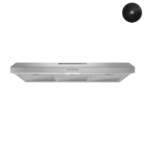 Streamline 36 in. Olbia Ductless Undermount 80 CFM Range Hood in Brushed Stainless Steel with Mesh Filters, Push Button Control, LED Light