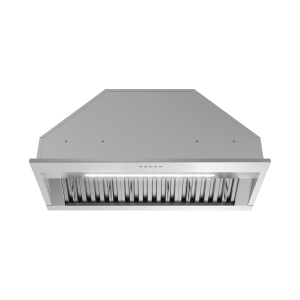 Streamline 34 in. Pescara Ducted Insert 350 CFM Range Hood in Brushed Stainless Steel with Baffle Filters, Electronic Button Control, LED Light
