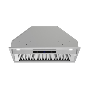 Streamline 34 in. Frascati Ducted Insert 350 CFM Range Hood in Brushed Stainless Steel with Baffle Filters, Touchpad Control, LED Lights