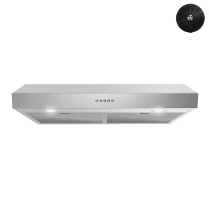 Streamline 30 in. Cassino Ductless Undermount 165 CFM Range Hood in Brushed Stainless Steel with Mesh Filters, Push Button Control, LED Lights