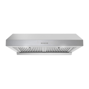 Streamline 30 in. Ampezzo Ducted Undermount 406 CFM Range Hood in Brushed Stainless Steel with Baffle Filters, Push Button Control, LED Lights