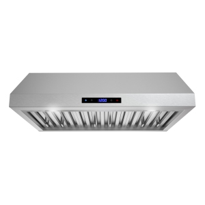 Streamline 30 in. Magione Ducted Undermount 406 CFM Range Hood in Brushed Stainless Steel with Baffle Filters, Touchpad Control, LED Lights