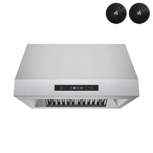 Streamline 30 in. Gizio Convertible Undermount 350 CFM Range Hood in Brushed Stainless Steel with Baffle Filters, Touchpad Control, LED Light