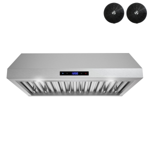 Streamline 30 in. Lozza Convertible Undermount 406 CFM Range Hood in Brushed Stainless Steel with Baffle Filters, Touchpad Control, LED Lights